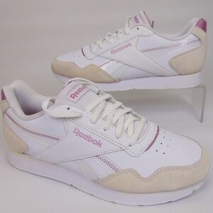 NEW! Reebok Royal Glide Running Shoes Women's Sneakers Size 8.0 M, White Leather